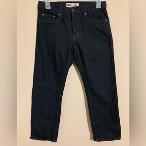 Levi's 505 Regular 32x27 Black Denim Youth Jeans Size 12 Husky 100% Cotton